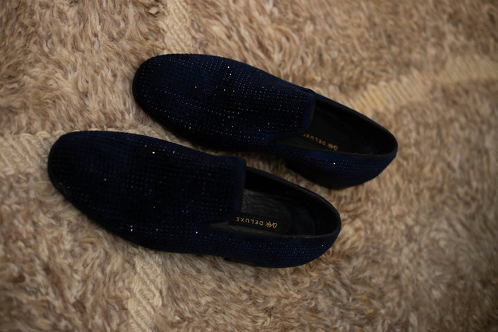 Blue loafers